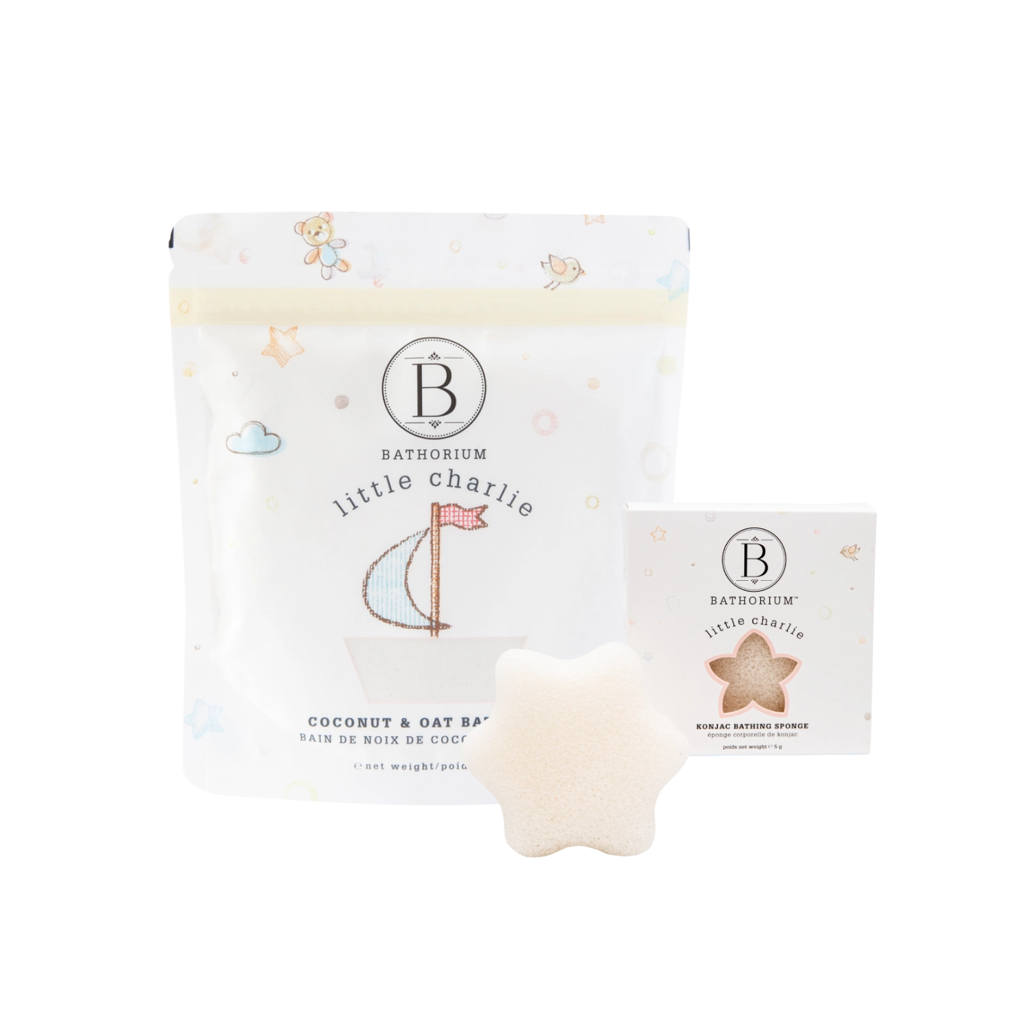little charlie™ Bath Soak & Konjac Sponge Gift Set