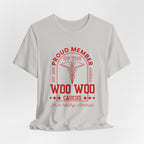 Proud Member of the Woo Woo Caucus - Unisex Jersey Short Sleeve Tee, Red Ivy & Fields