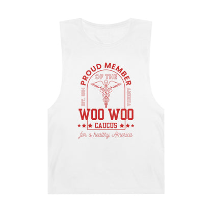 Proud Member of the Woo Woo Caucus - Unisex Muscle Tee, Red