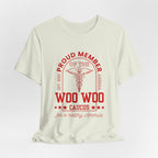 Proud Member of the Woo Woo Caucus - Unisex Jersey Short Sleeve Tee, Red Ivy & Fields