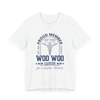 Proud Member of the Woo Woo Caucus - Unisex Jersey Short Sleeve Tee, Navy Ivy & Fields