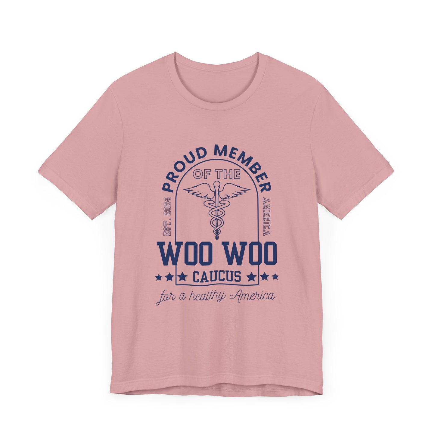 Proud Member of the Woo Woo Caucus - Unisex Jersey Short Sleeve Tee, Navy