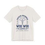 Proud Member of the Woo Woo Caucus - Unisex Jersey Short Sleeve Tee, Navy Ivy & Fields