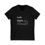 Left, Right, Forward - Unisex Jersey Short Sleeve V-Neck Tee, Various Colors Ivy & Fields