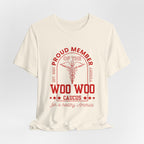 Proud Member of the Woo Woo Caucus - Unisex Jersey Short Sleeve Tee, Red Ivy & Fields