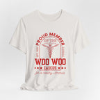 Proud Member of the Woo Woo Caucus - Unisex Jersey Short Sleeve Tee, Red Ivy & Fields
