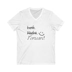 Left, Right, Forward - Unisex Jersey Short Sleeve V-Neck Tee, Various Colors Ivy & Fields