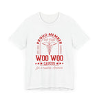 Proud Member of the Woo Woo Caucus - Unisex Jersey Short Sleeve Tee, Red Ivy & Fields