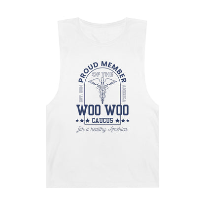 Proud Member of the Woo Woo Caucus - Unisex Muscle Tee, Navy