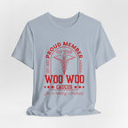 Proud Member of the Woo Woo Caucus - Unisex Jersey Short Sleeve Tee, Red Ivy & Fields