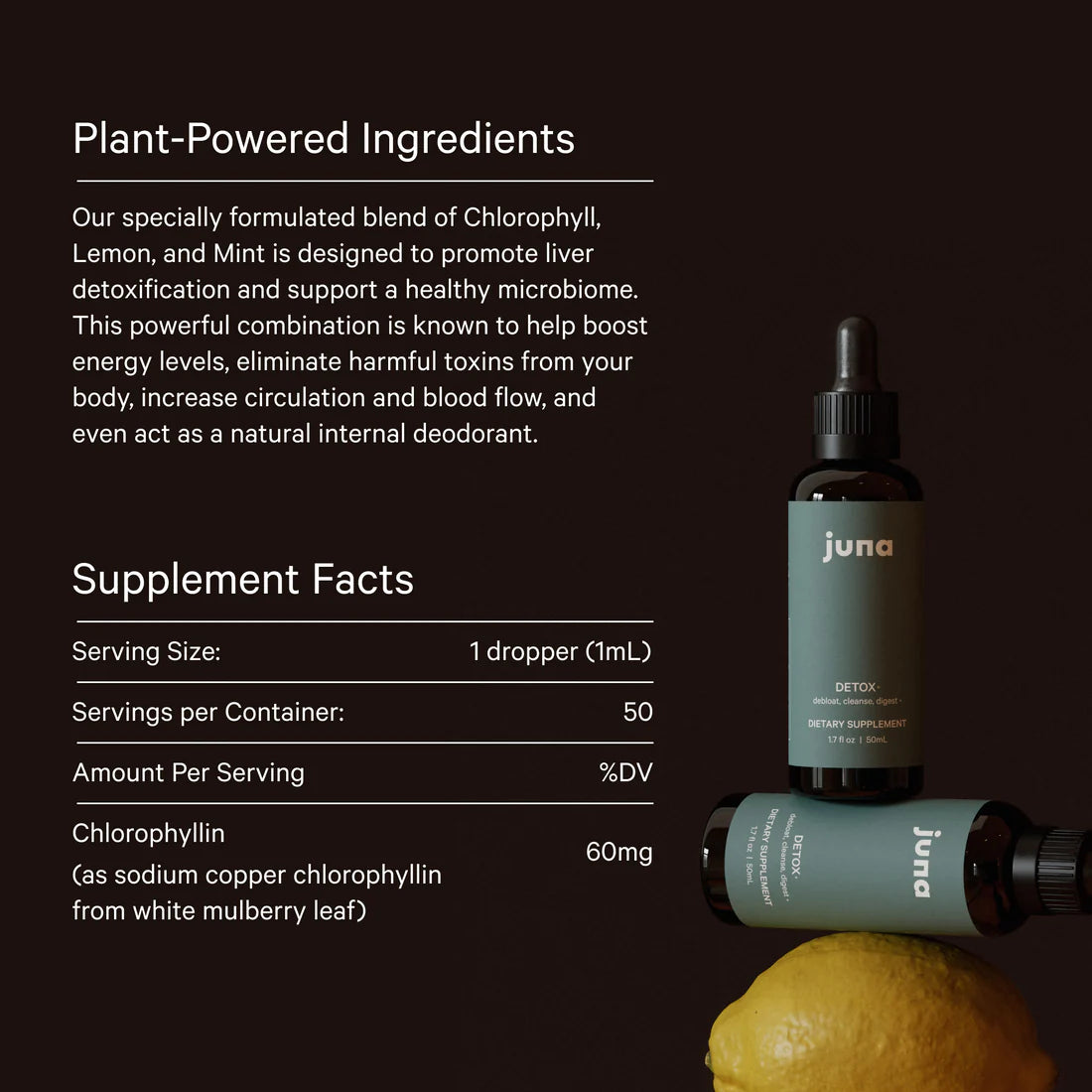 Detox Drops, Chlorophyll Supplement Juna