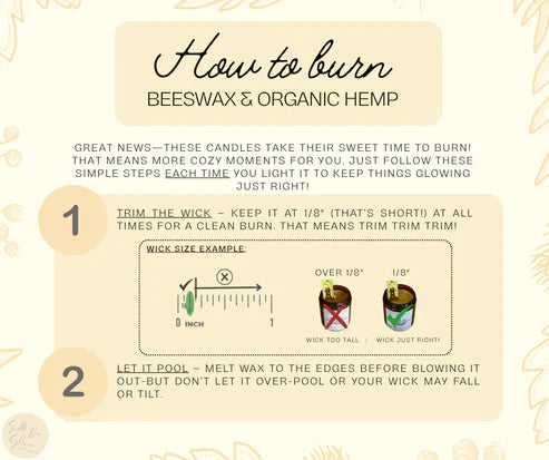 Winter Woods 100% Pure Beeswax Hemp Wick Candle