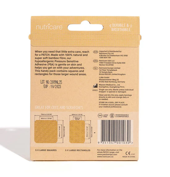 Large Mixed Natural Bamboo Bandages