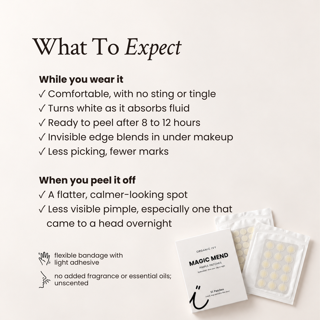 What to expect from Magic Mend pimple patches while you wear them and when you peel them off