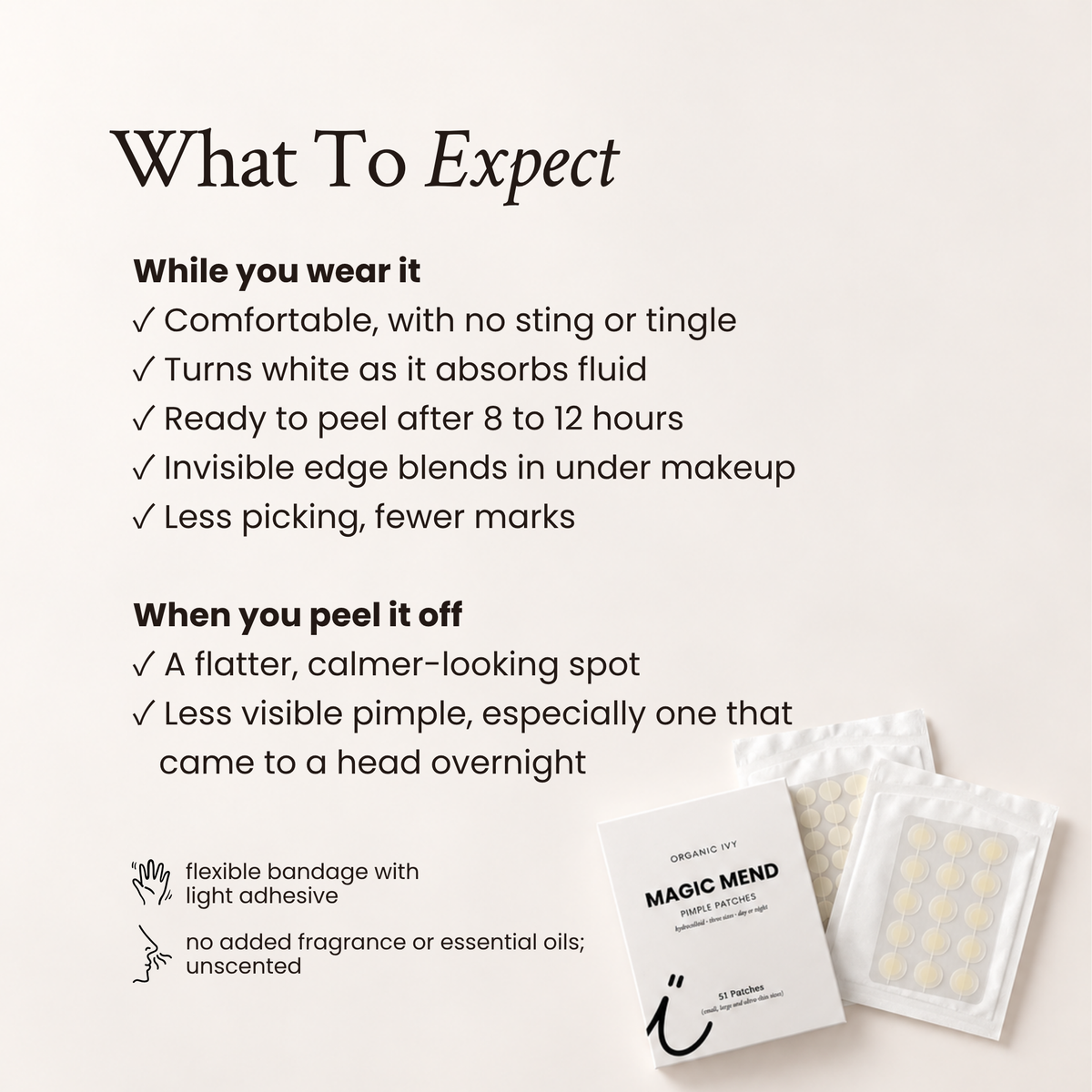 What to expect from Magic Mend pimple patches while you wear them and when you peel them off