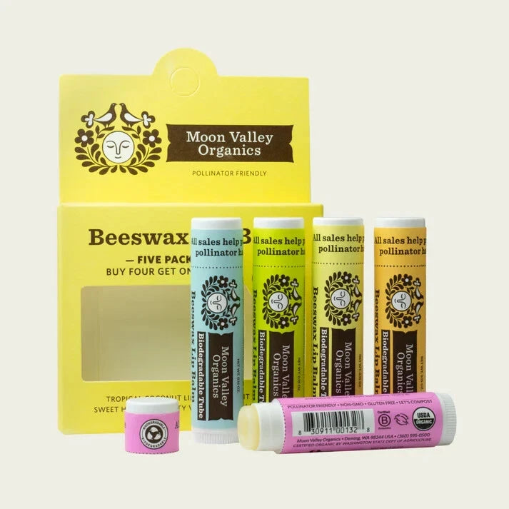 Beeswax Lip Balm, Assorted Flavors