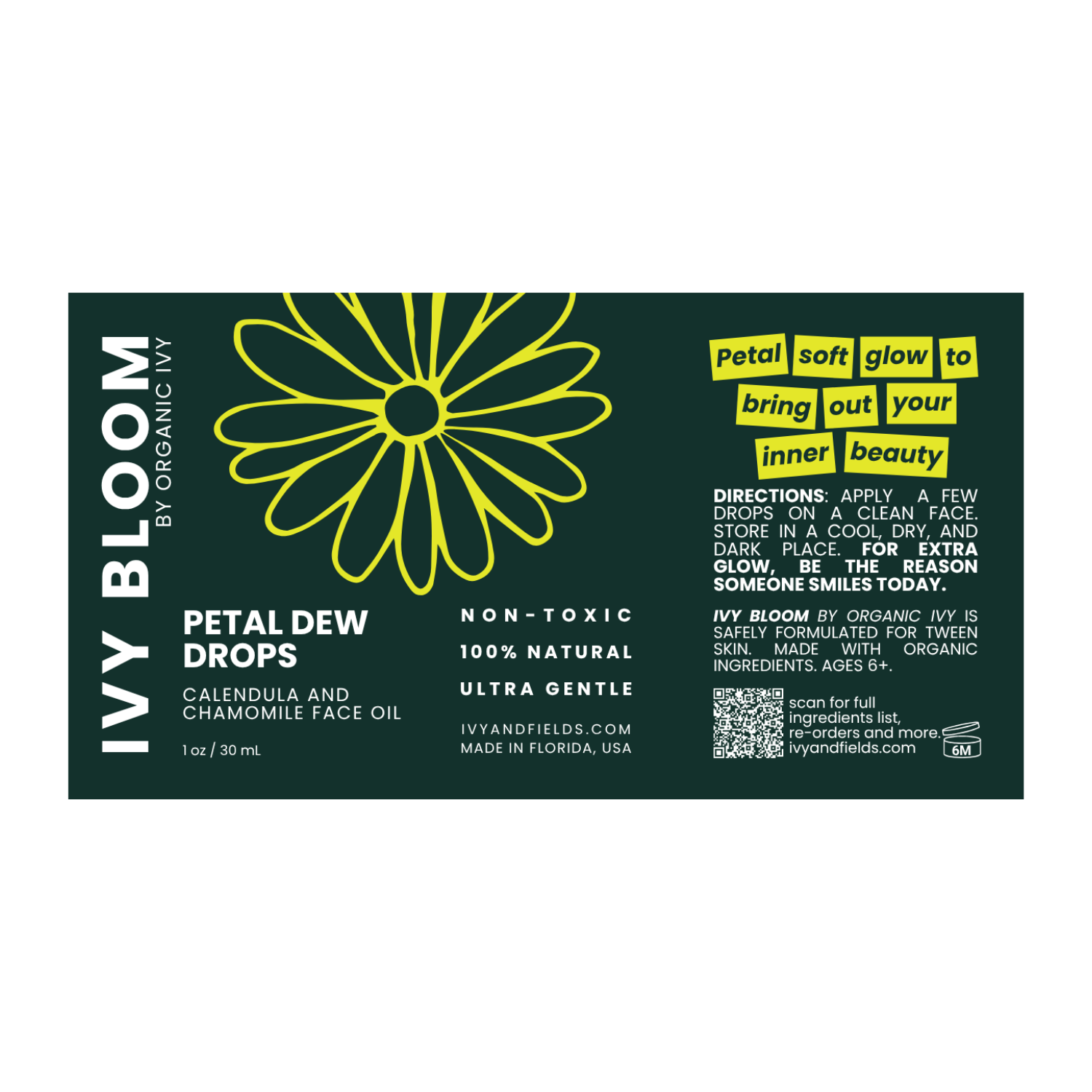 Tween Skincare Gift Set (100% Natural) Ivy Bloom by Organic Ivy