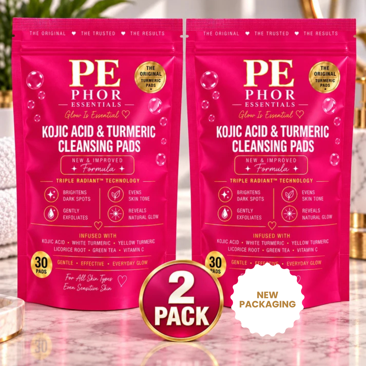 Turmeric Kojic Acid Exfoliating Cleansing Pads