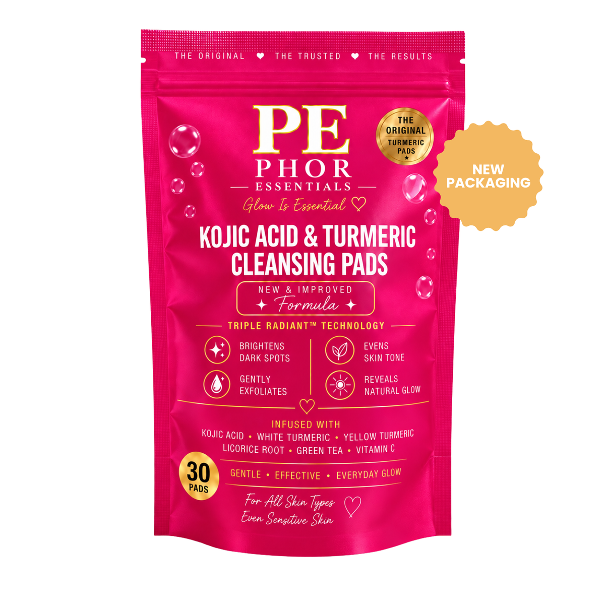 Turmeric Kojic Acid Exfoliating Cleansing Pads