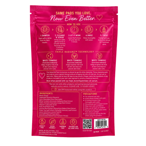 Turmeric Kojic Acid Exfoliating Cleansing Pads