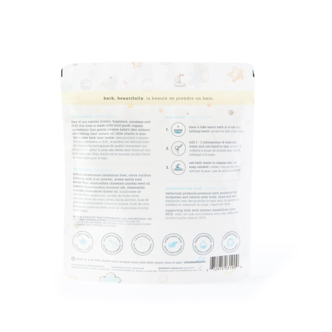 little charlie™ Bath Soak & Konjac Sponge Gift Set