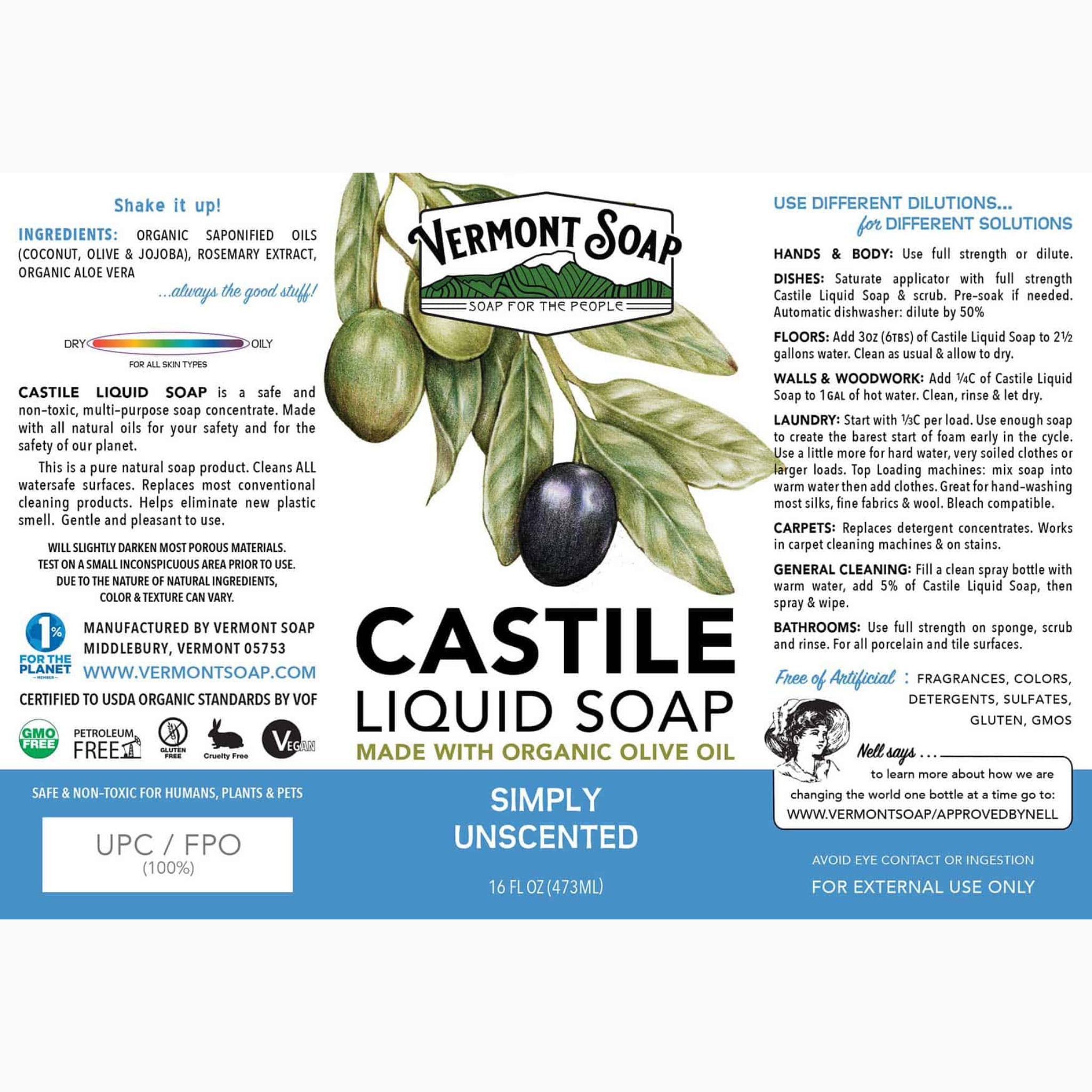 Organic Castile Soap Vermont Soap