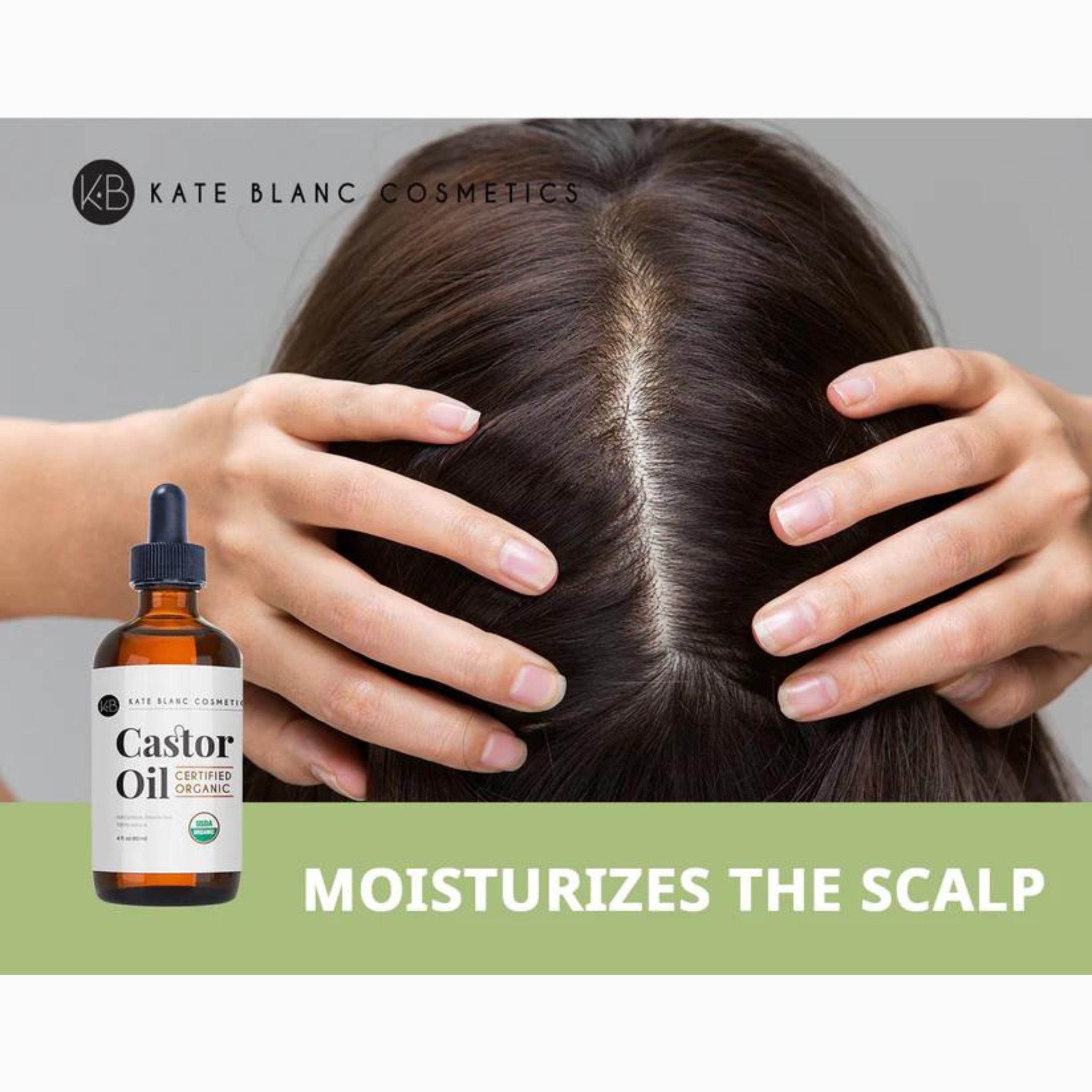 Organic Castor Oil Set with Applicators Kate Blanc Cosmetics