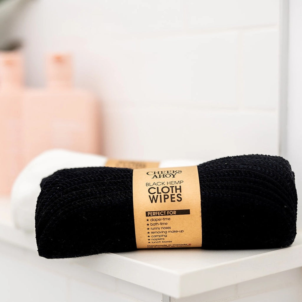 Cloth Wipes, Hemp and Organic Cotton, 10-pack