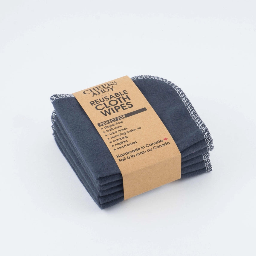 Cloth Wipes, 100% Cotton, 10-pack Cheeks Ahoy