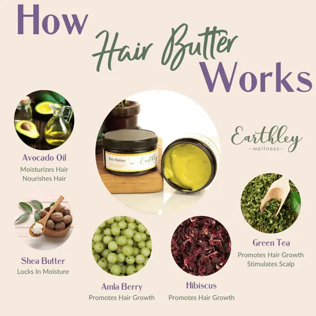 Hair Butter, 4 oz Earthley