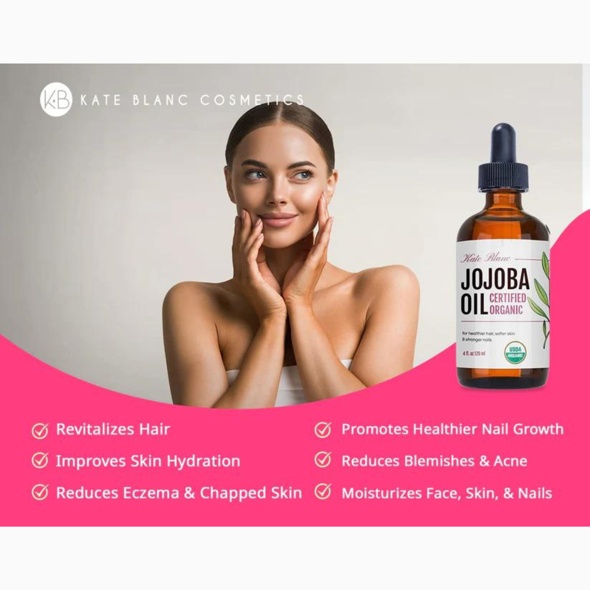 Organic Jojoba Oil Kate Blanc Cosmetics