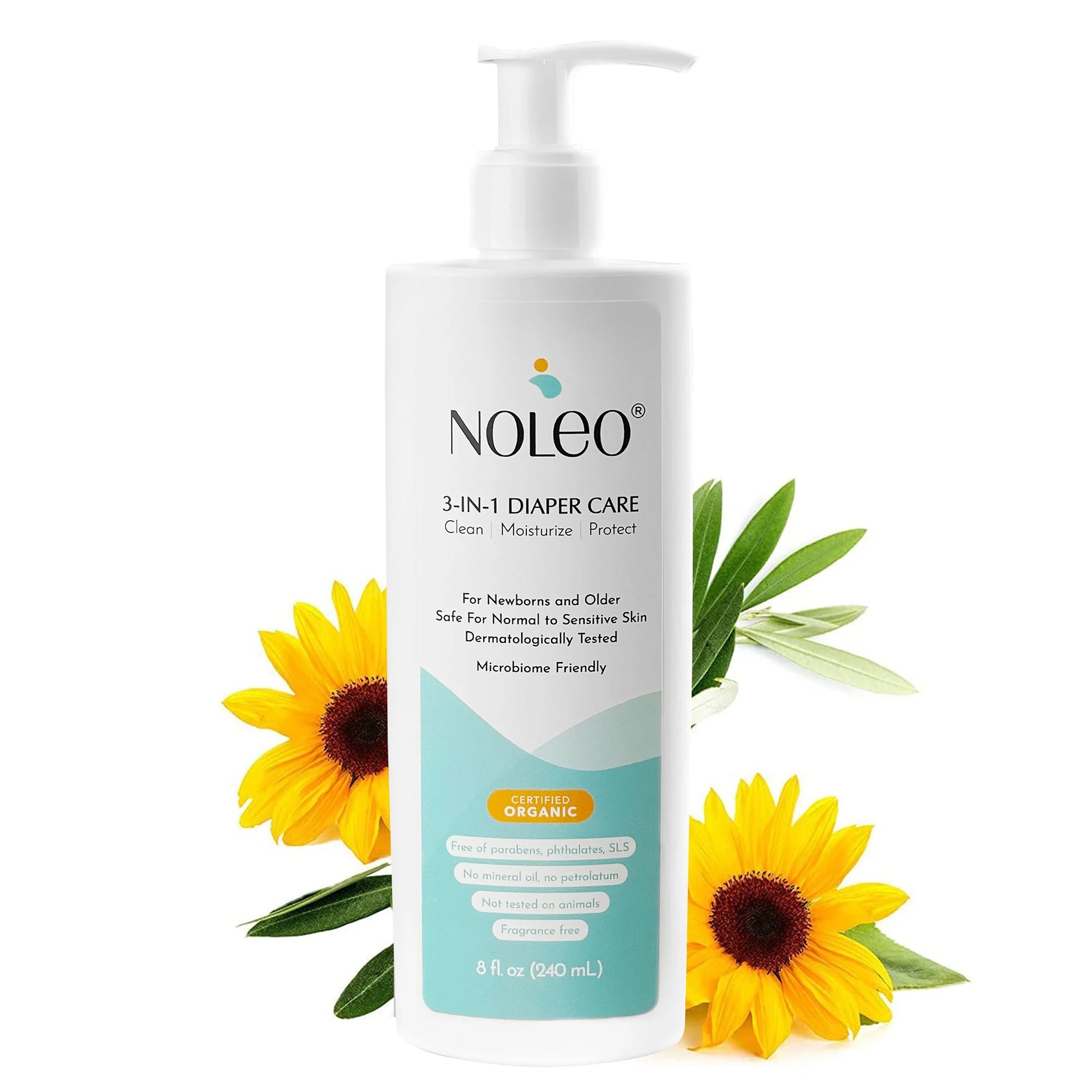 NOLEO 3-IN-1 Diaper Rash Cream, Lotion and Wipe