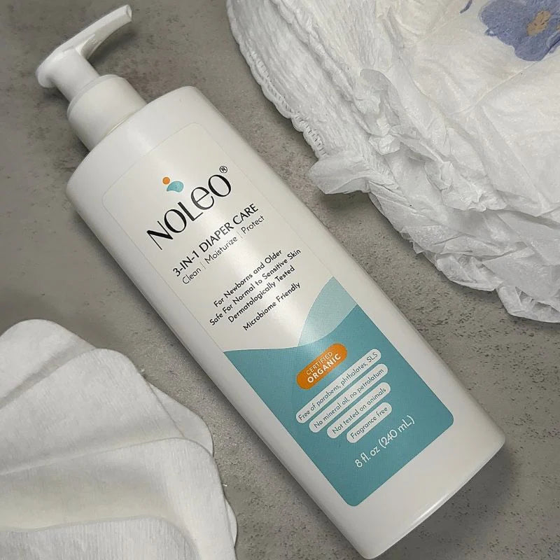 NOLEO 3-IN-1 Diaper Rash Cream, Lotion and Wipe