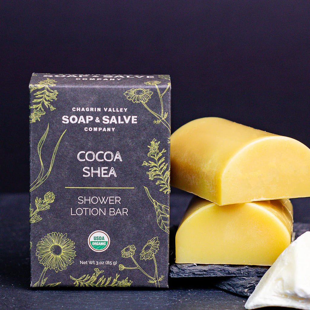 Shower Butter Bar, Organic Cocoa Shea Chagrin Valley Soap & Salve Company