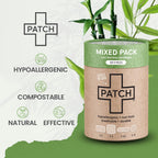 Mixed Packed Natural Bamboo Bandages - 100 Assorted Sizes Patch