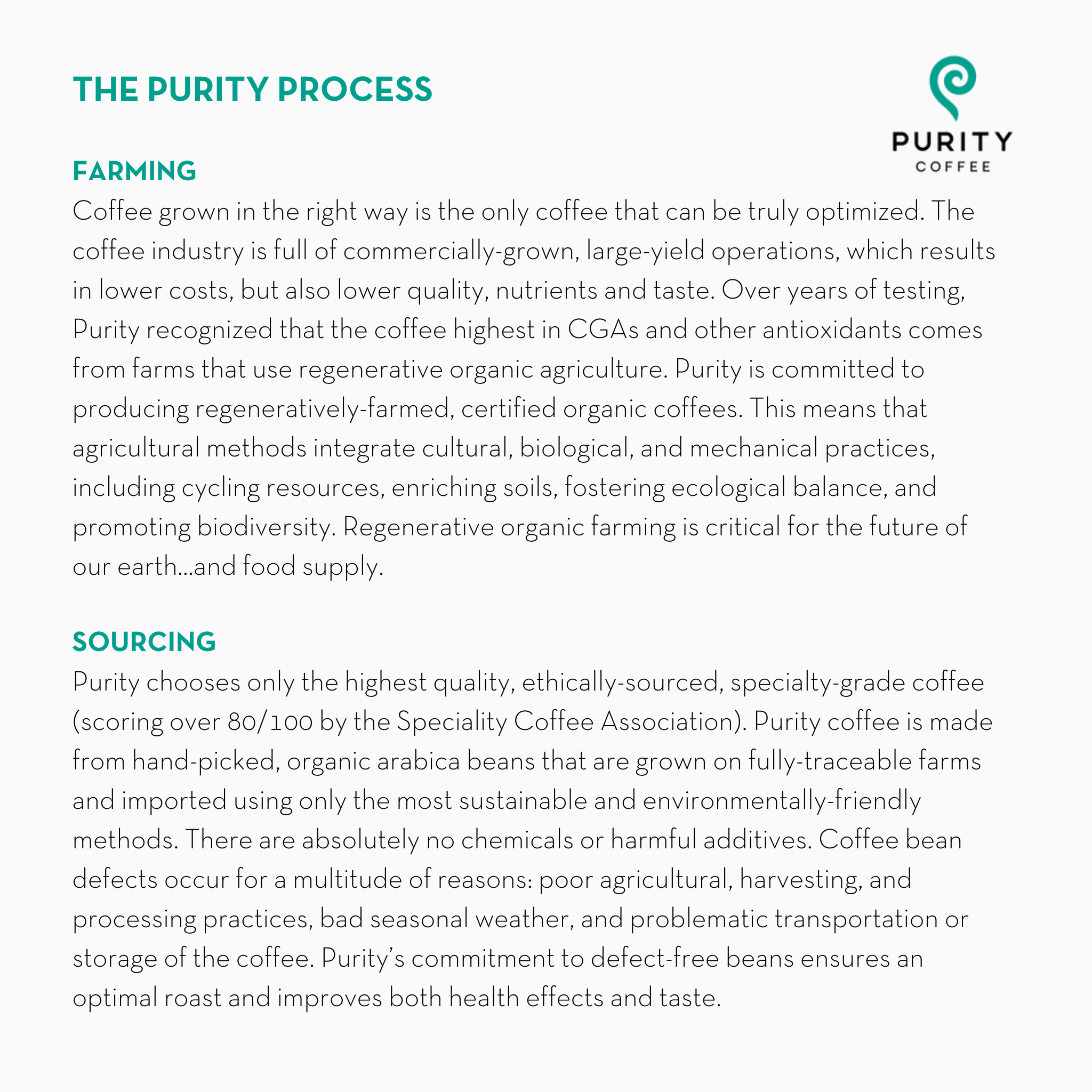 Balance: 1/3 Caffeine Organic Coffee Purity Coffee