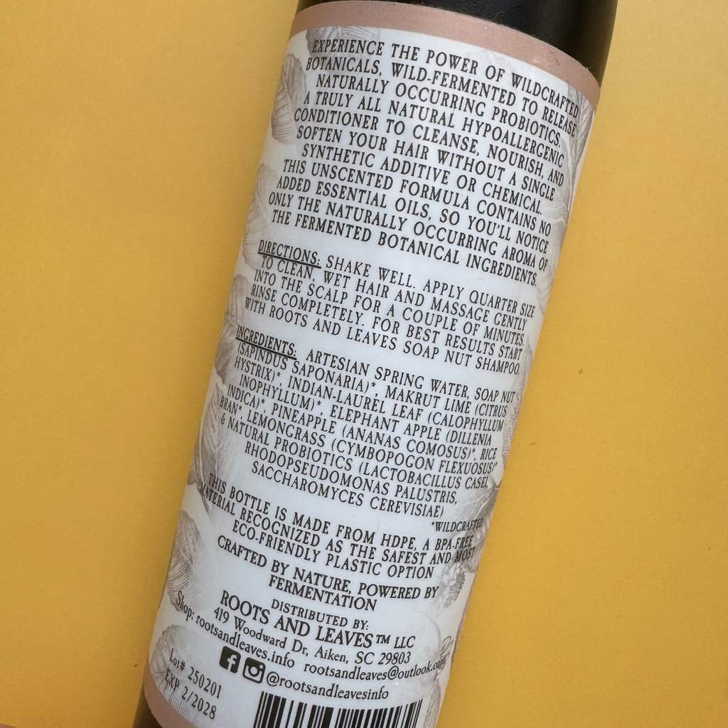 All Natural Soapnut Probiotic Hair Conditioner (Quat Free)