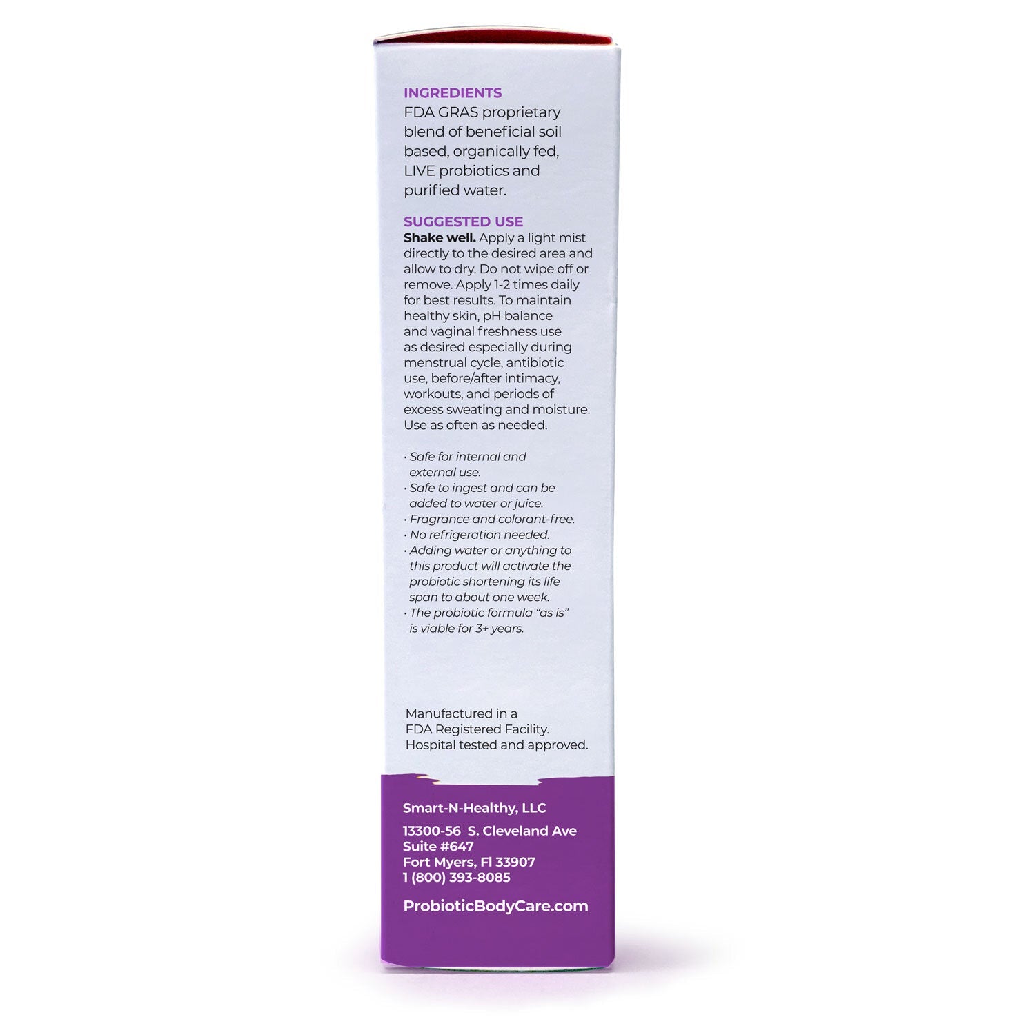FemBiotics Natural Probiotic Skin Care for Women Siani Probiotic Body Care