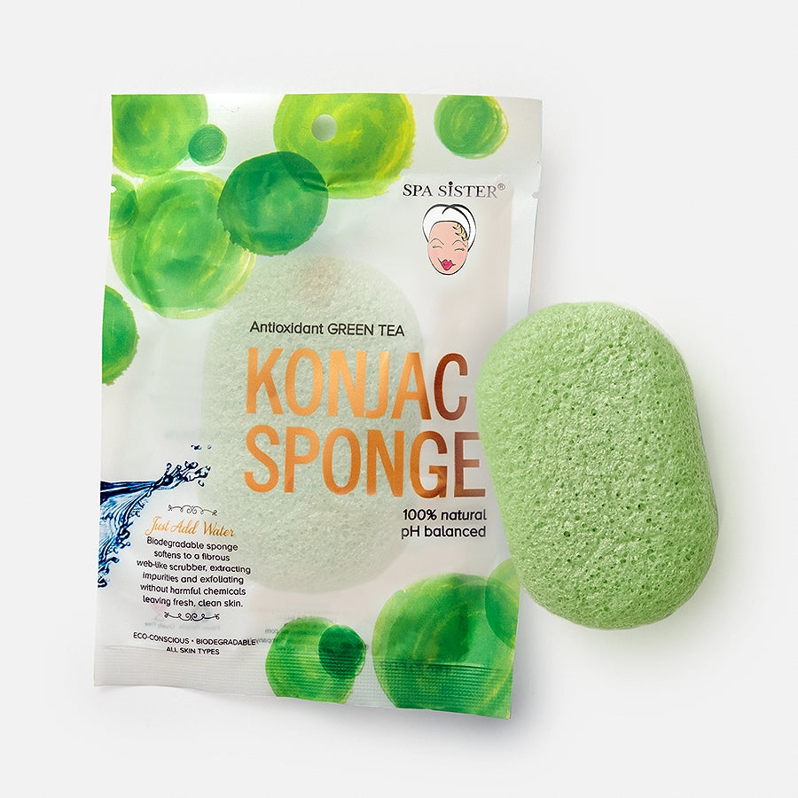 Facial Konjac Sponge, Green Tea Infused