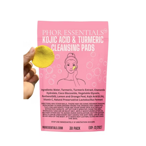 Turmeric Kojic Acid Exfoliating Cleansing Pads Phor Essentials